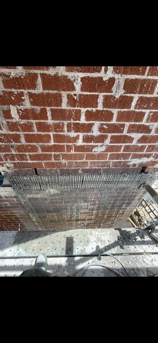 Reinforced slab and brick wall on a Sydney site